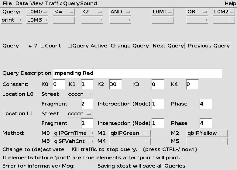 Query Entry Panel